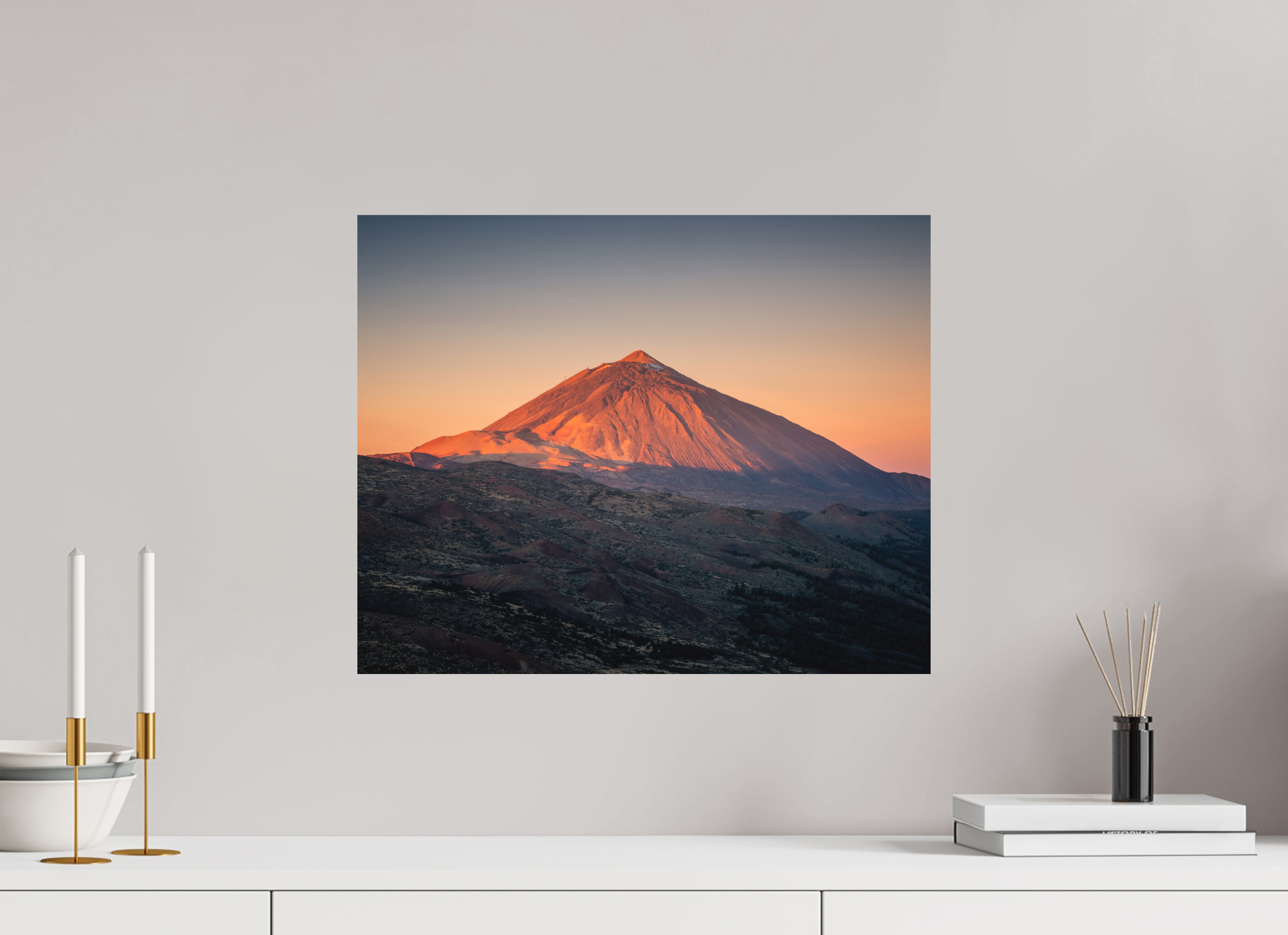 50 x 40 cm, Shot by Nau — Aluminio Dibond mate La hora roja