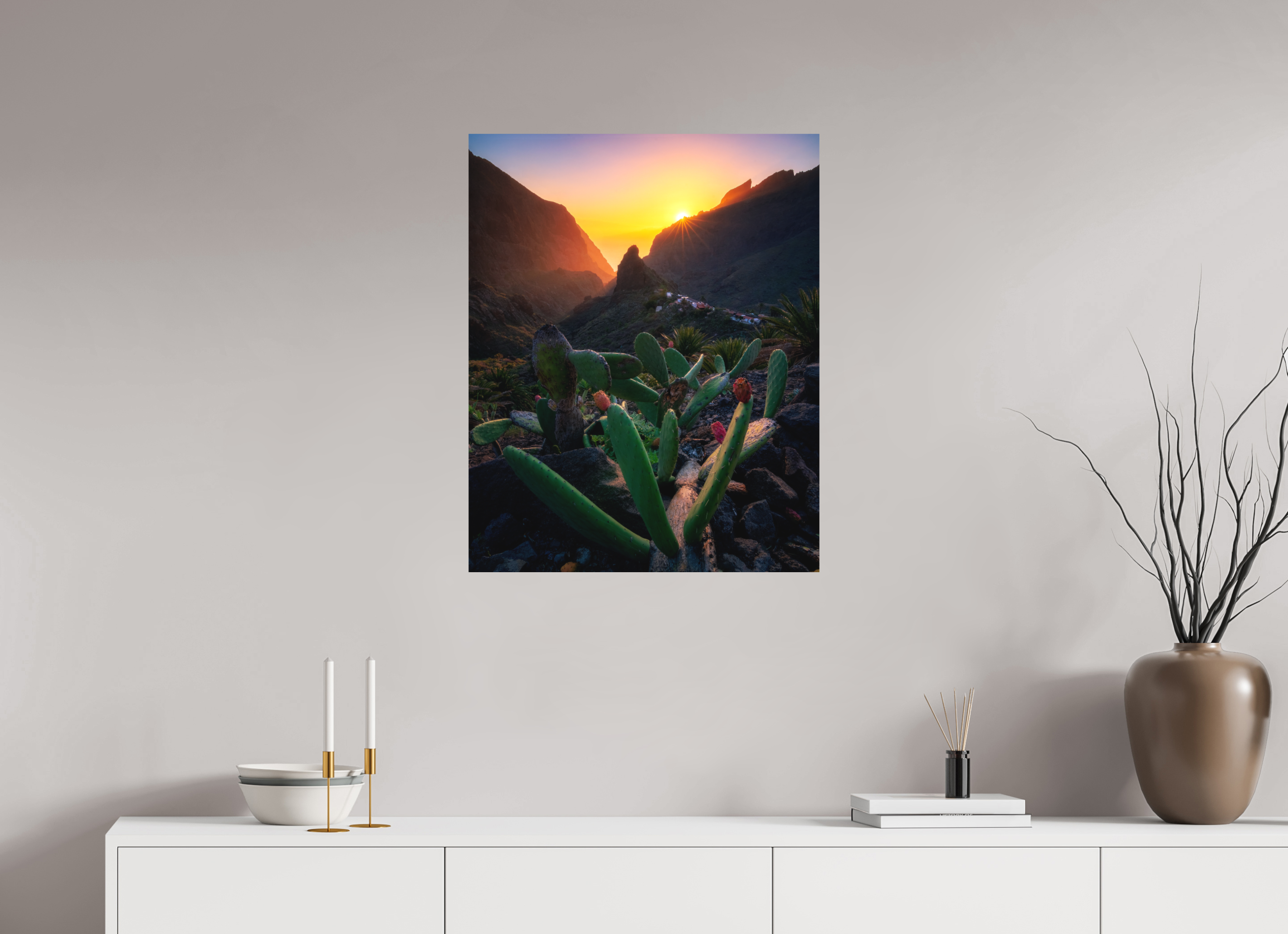 60 x 75 cm, Shot by Nau — Aluminio Dibond mate Última luz en Masca
