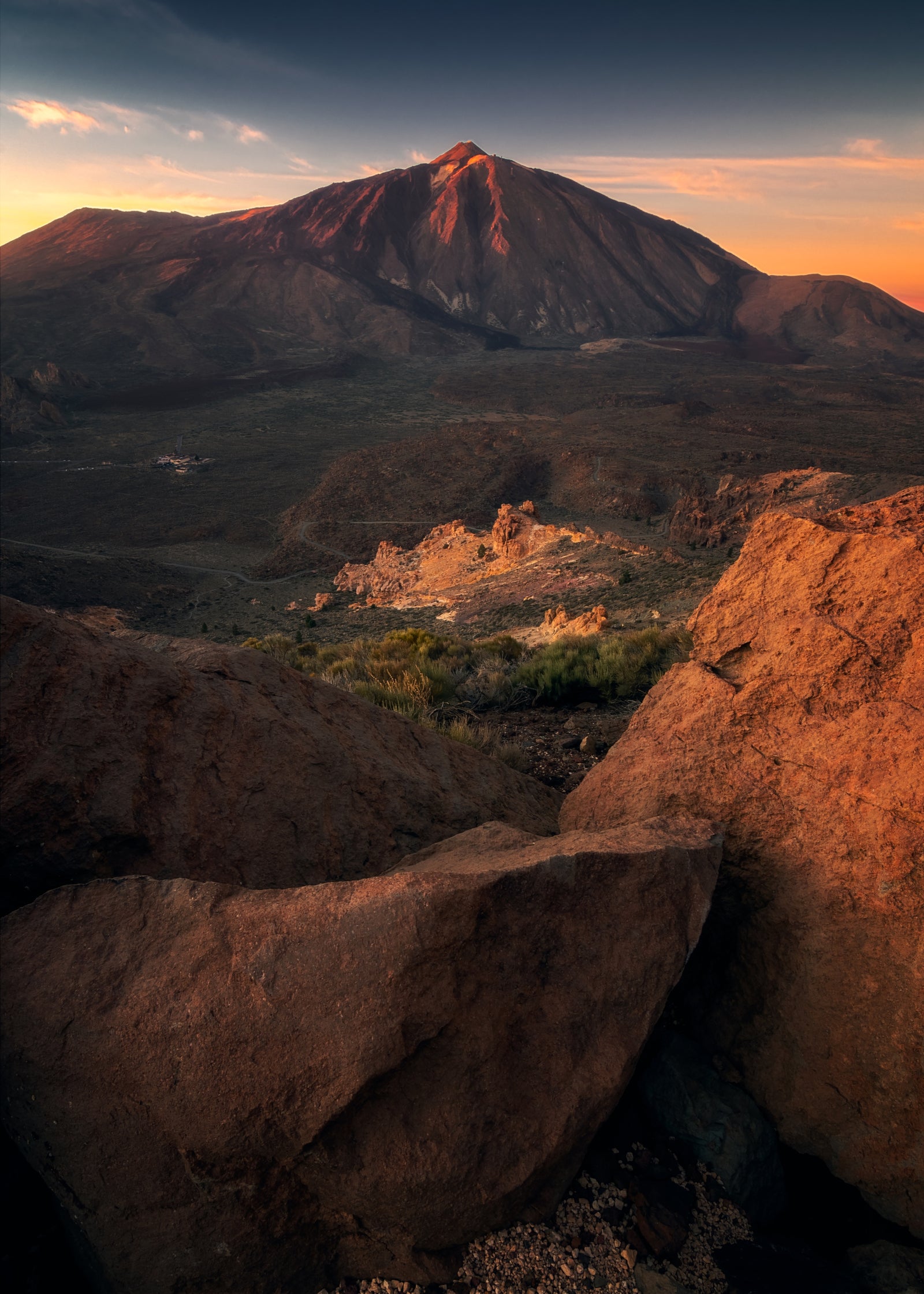 La montaña encendida